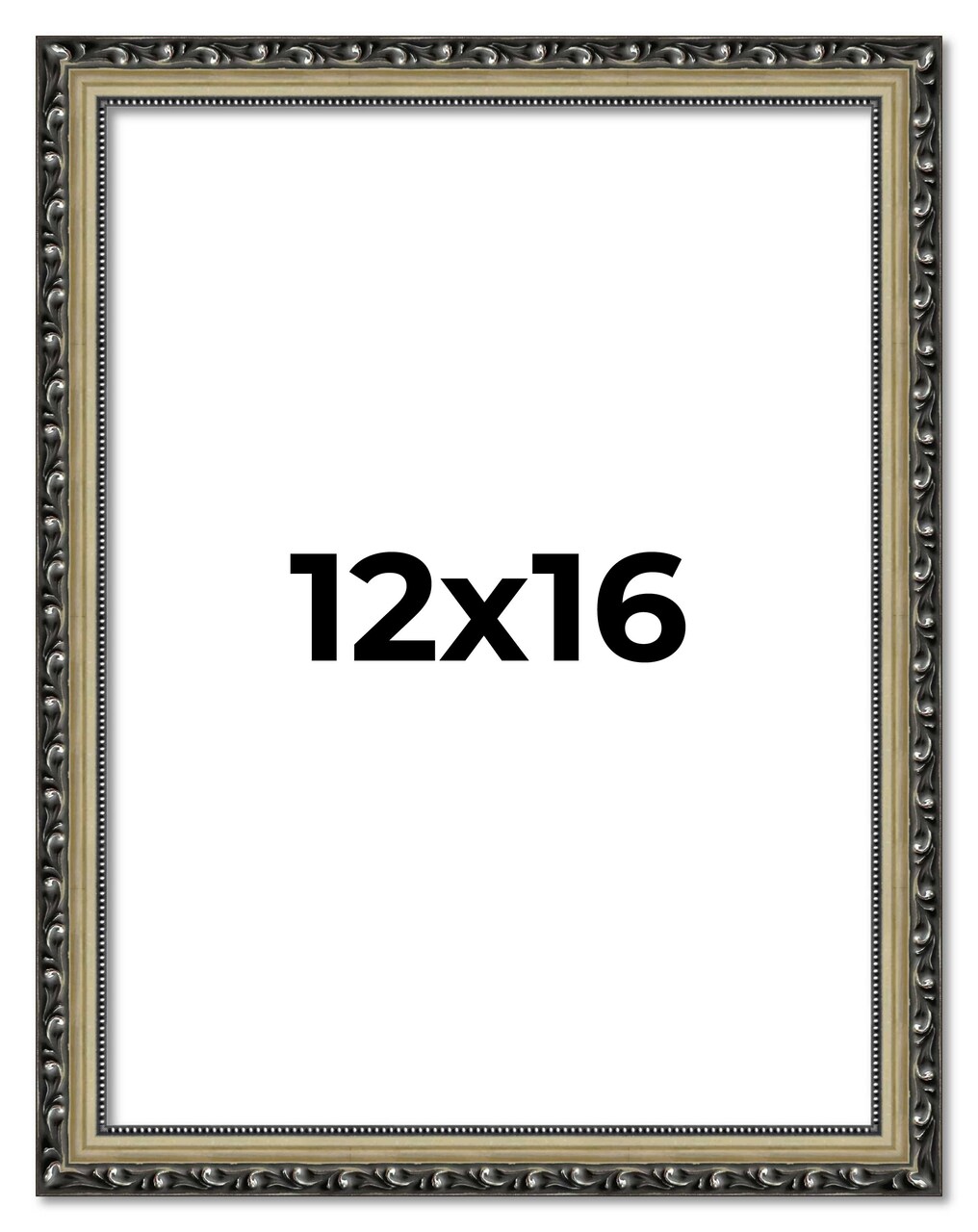 12x16 Museum-Quality Picture Frame with UV-Resistant Acrylic & Acid-Free Backing, Available in 4 Finishes - Gold, Silver, Bronze, and Black